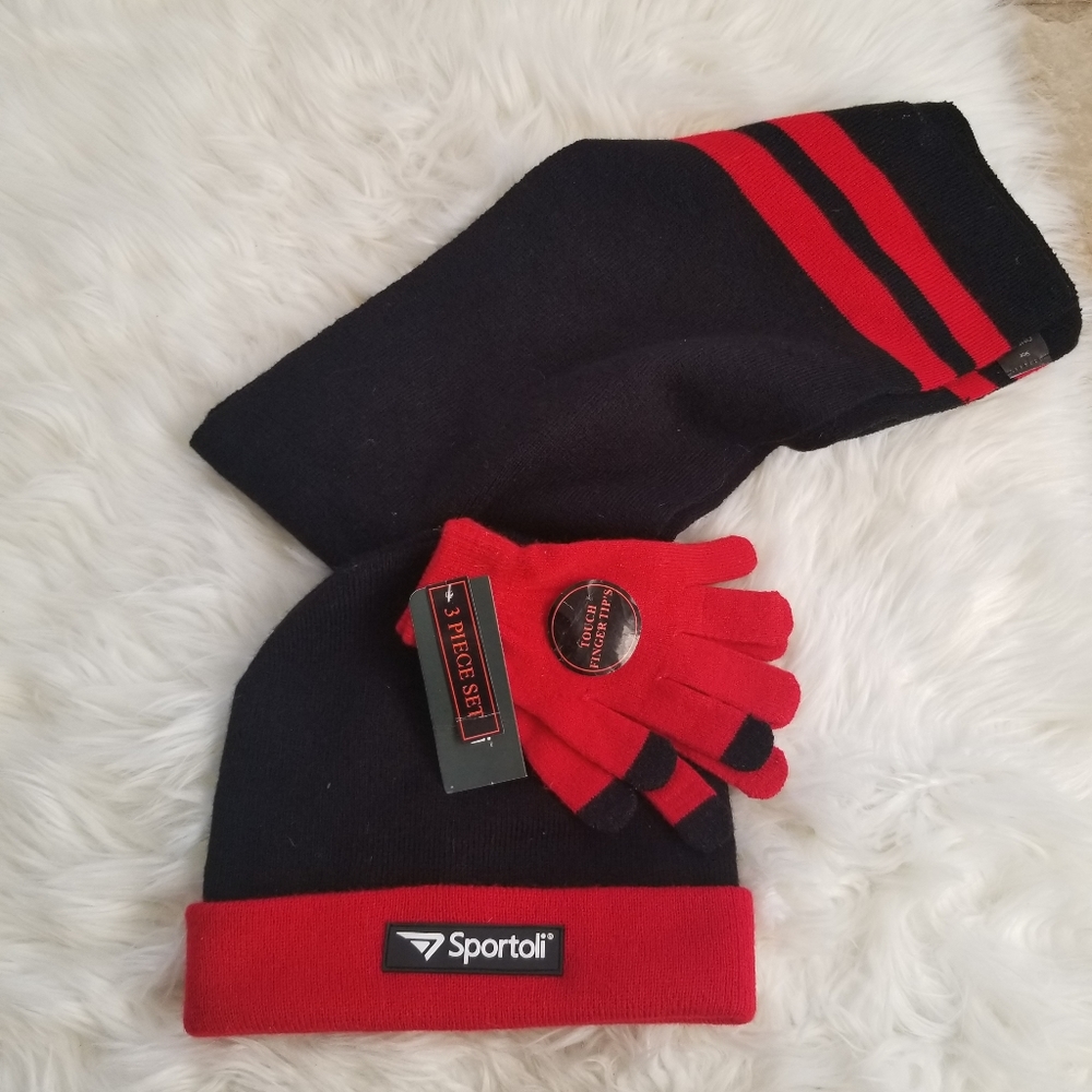 Sportoli Scarf Beanie Gloves Set